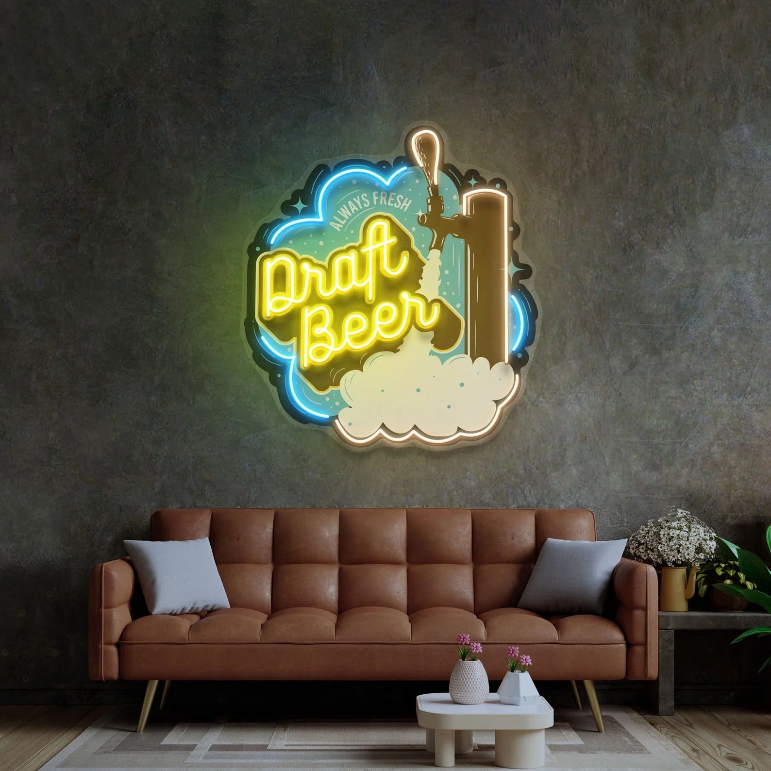 Draft Beer Neon Sign