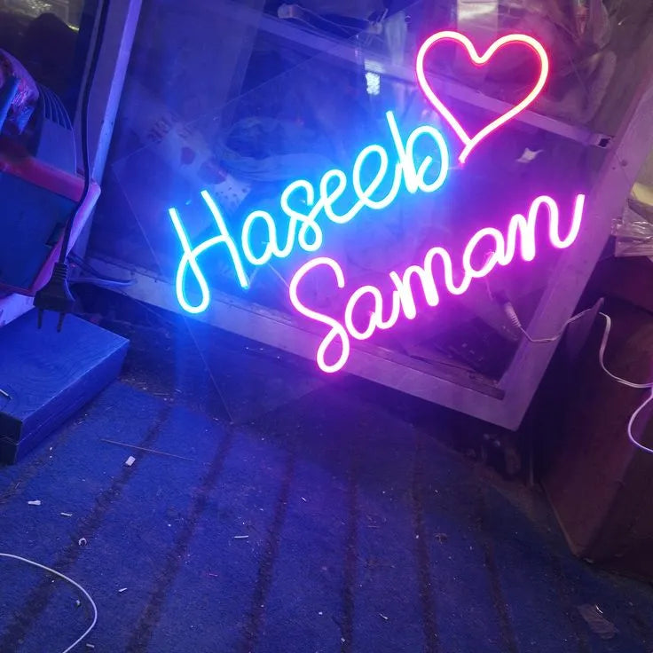 Custom Name Neon Light Sign for Couples