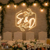 Elegant Wedding Banquet With Neon Sign