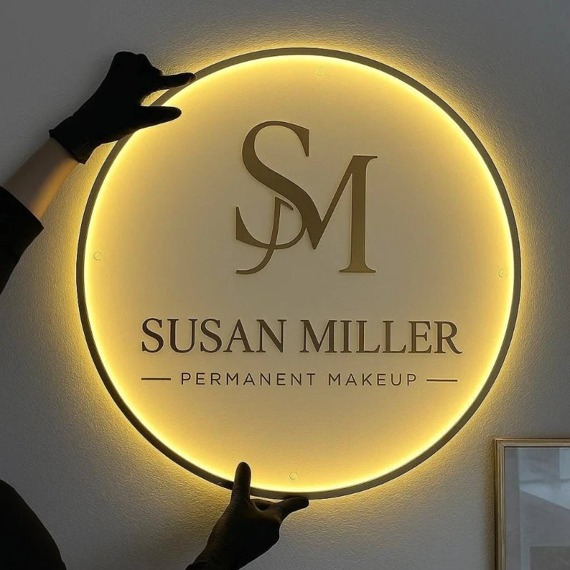 Elegant Custom Backlit Acrylic Business Sign