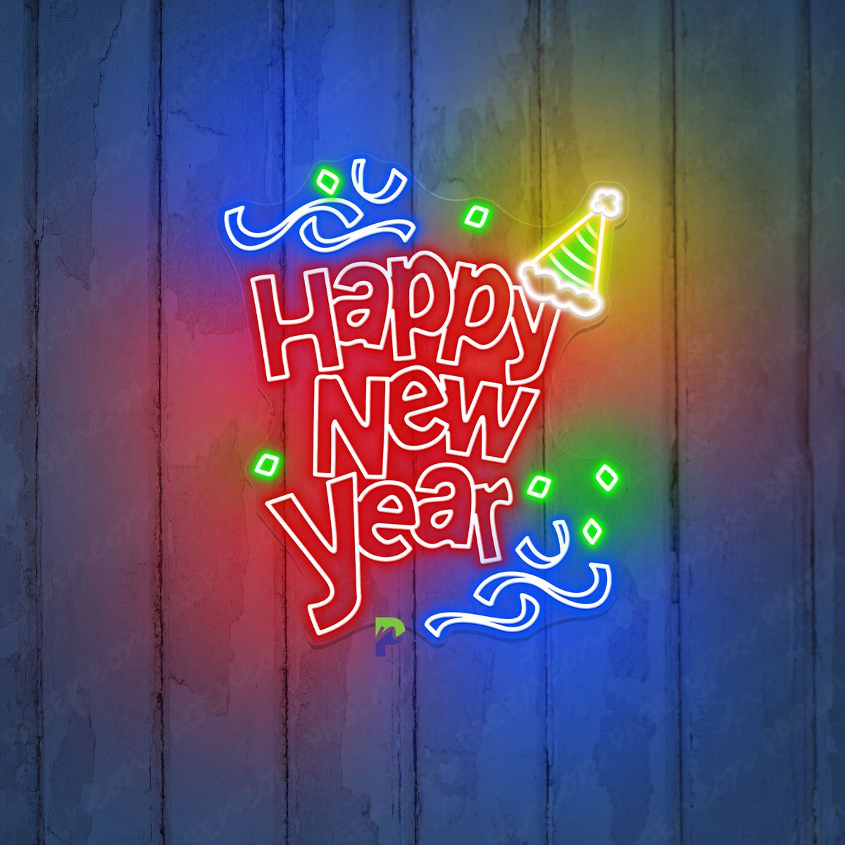 Happy New Year Neon Sign Board