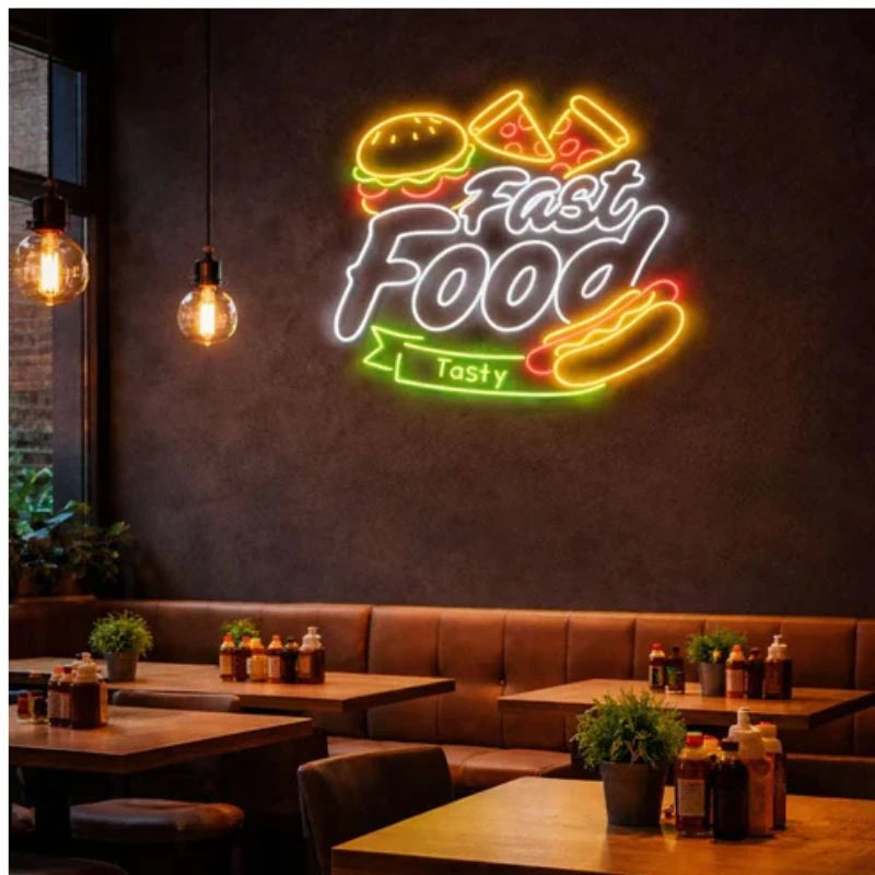 Fast Food Neon Wall Sign