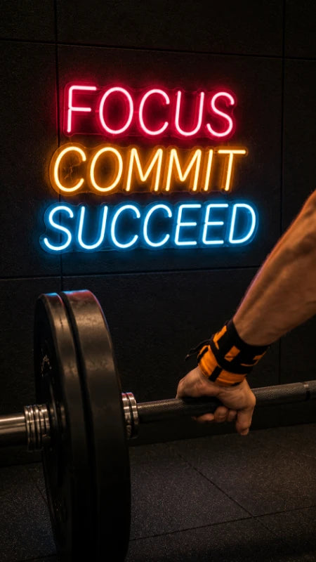 Focus Commit Succeed Neon Sign
