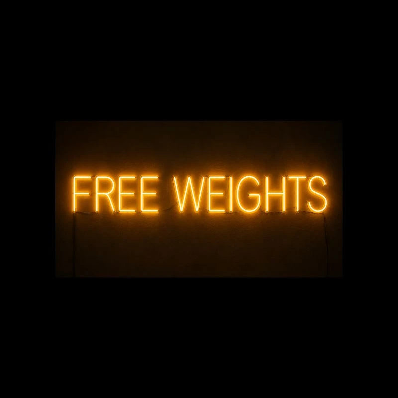 Free Weights Neon Sign
