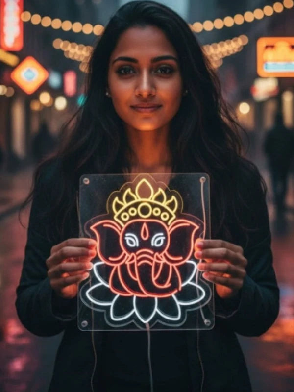 Ganesh Ji LED Neon Decor