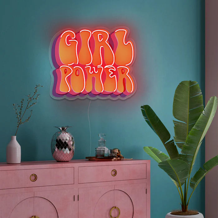 Girl Power UV Print Neon Sign