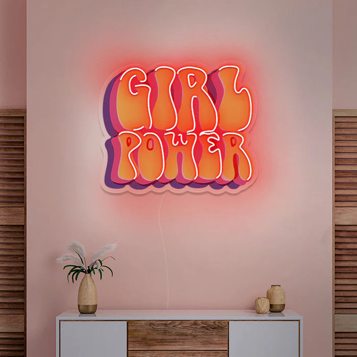 Girl Power UV Print Neon Sign