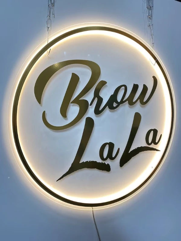 Gold Acrylic Custom Decoration Logo Sign
