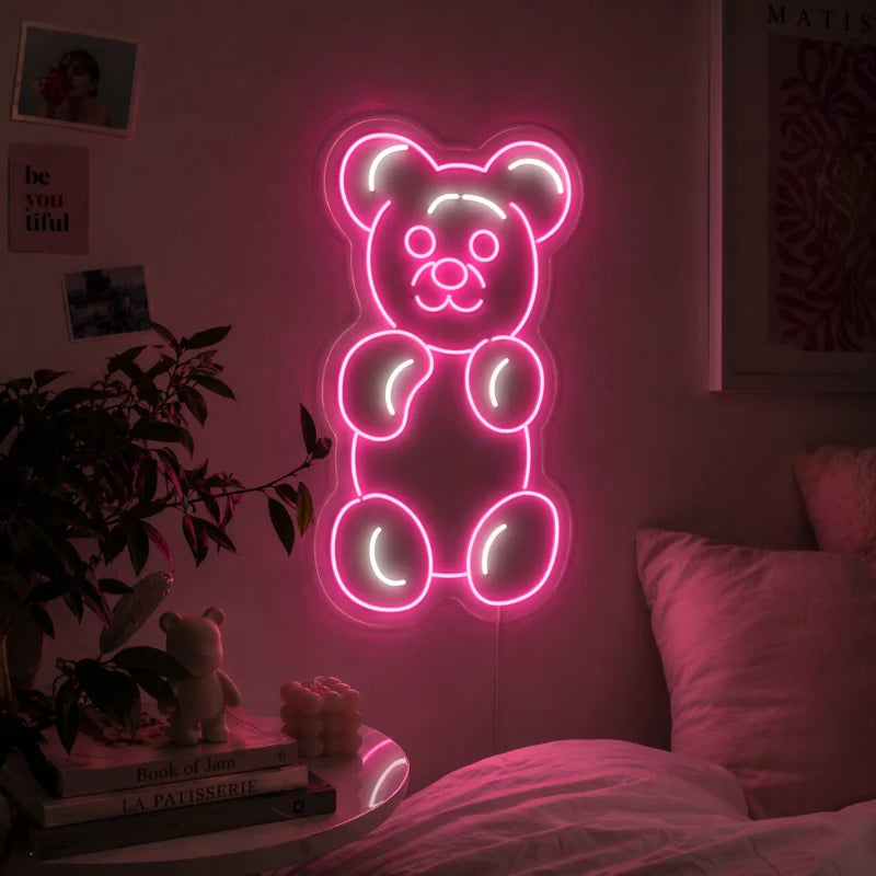 Gummy Bear LED Neon Sign