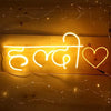 Haldi Neon Text Sign