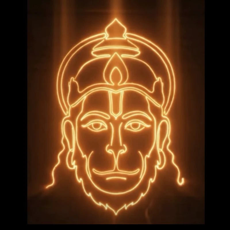 Hanuman Ji Face LED Neon Sign