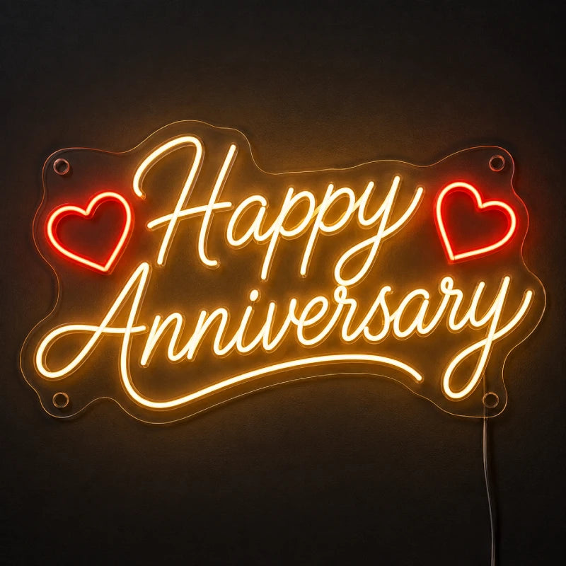 Happy Anniversary Love Neon Light