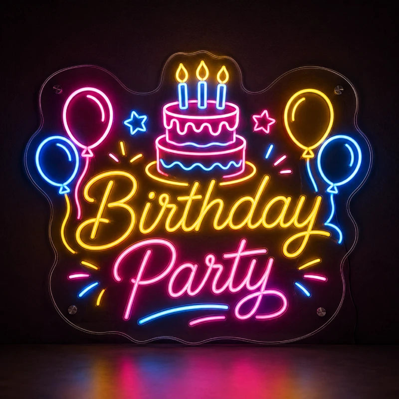 Happy Birthday Party With Cake