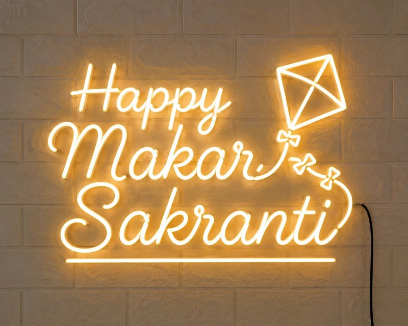 Happy Makar Sankranti Neon Sign