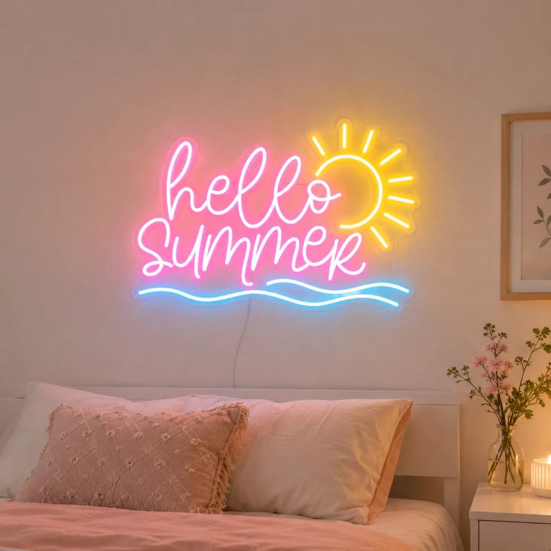 Hello Summer LED Neon Sign
