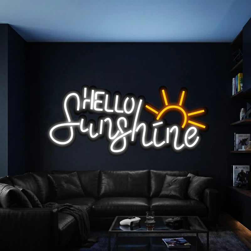 Hello Sunshine LED Metal Wall Art