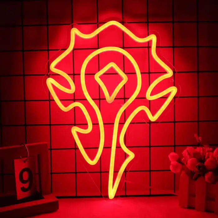 Horde World of Warcraft Logo Neon Sign LED Light