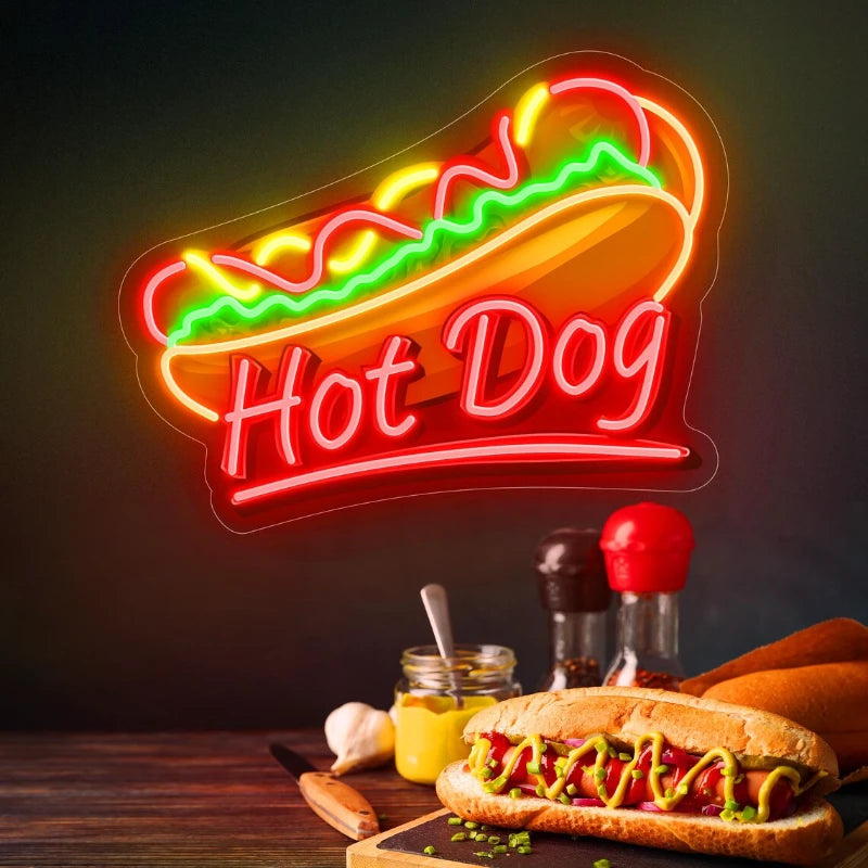 Hot Dog LED Neon Sign