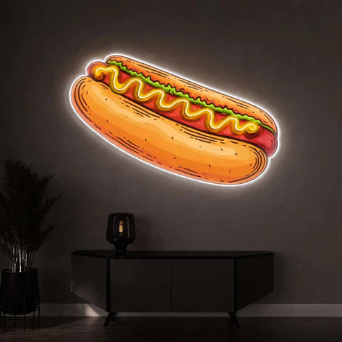 Hot Dog Neon Wall Light