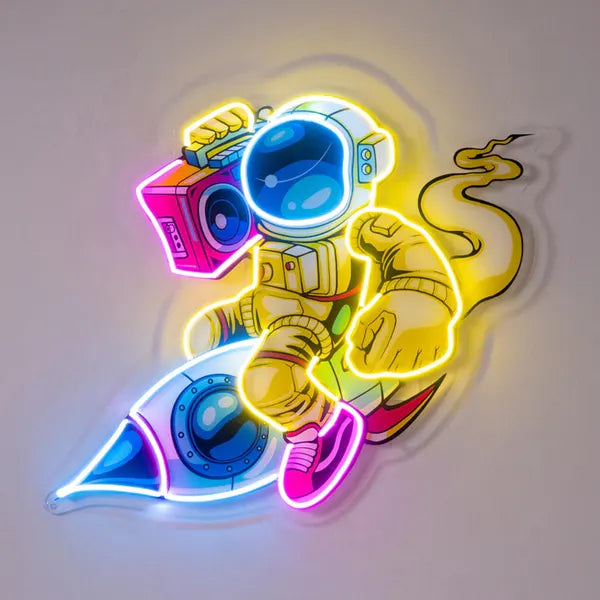 Astronaut Digital Print Acrylic LED Neon Sign
