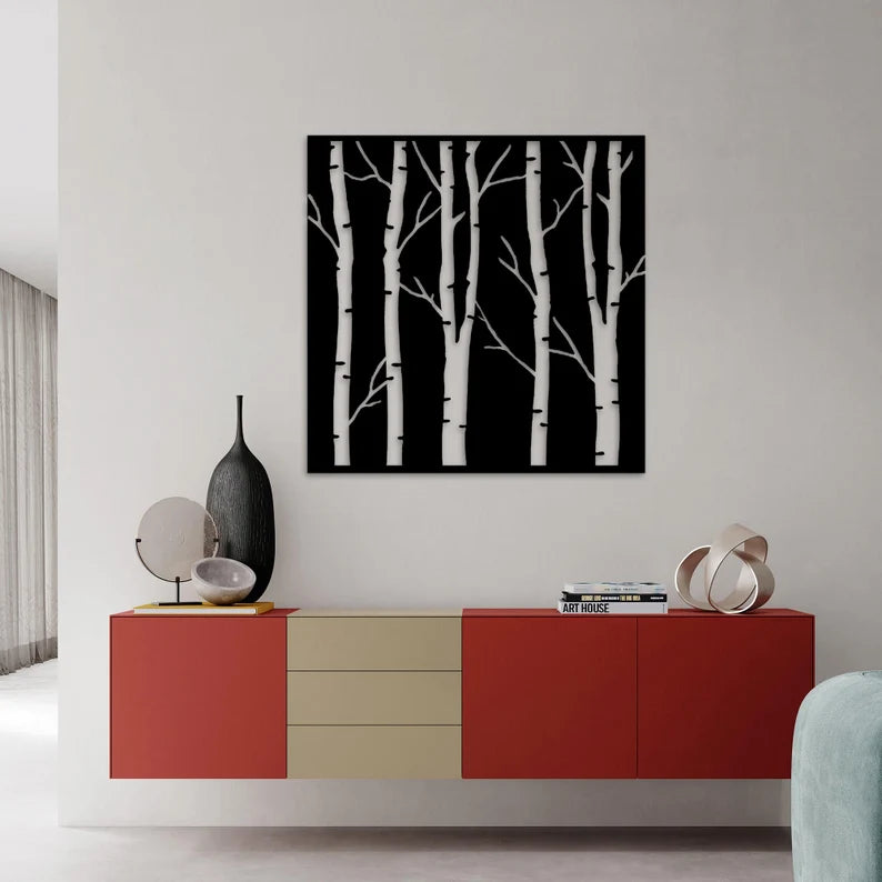 Unique Wooden Tree Branch Wall Decoration