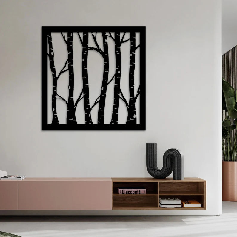 Unique Wooden Tree Branch Wall Sculpture