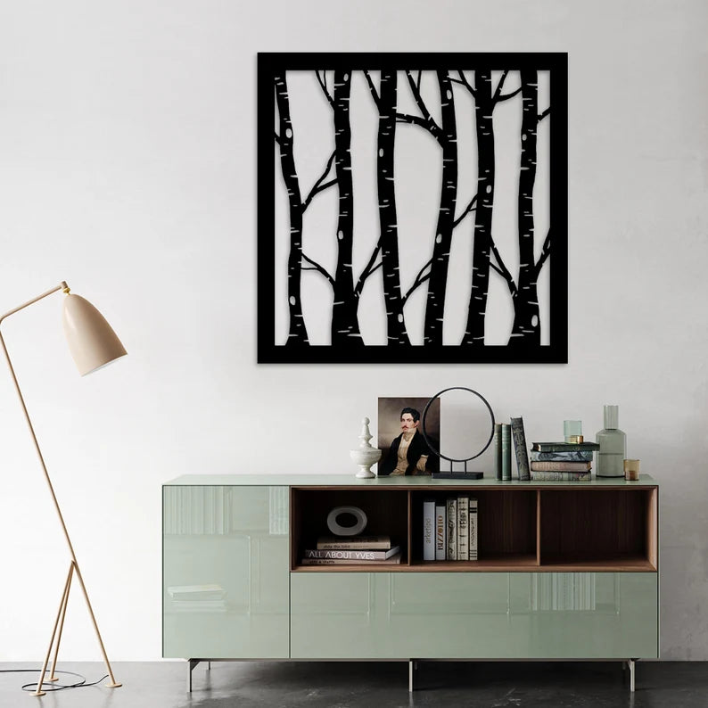 Unique Wooden Tree Branch Wall Sculpture