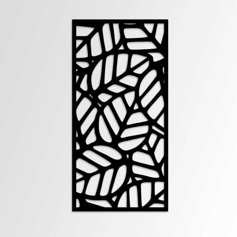 Wooden Leaf Rectangle Wall Art