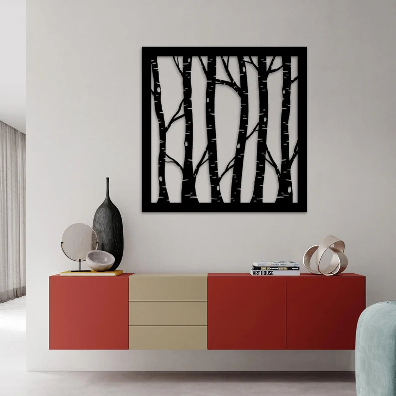 Unique Wooden Tree Branch Wall Sculpture