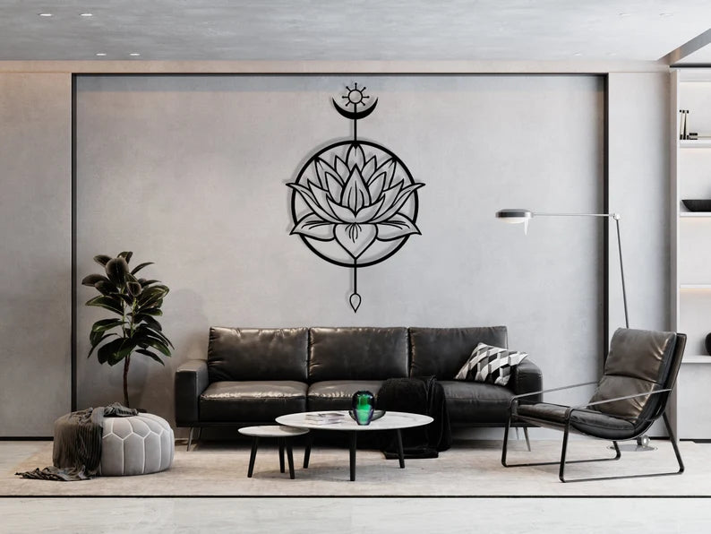 Lotus Mandala Wooden Wall Decor