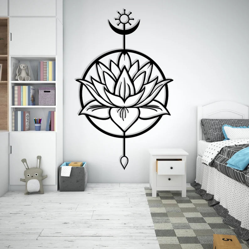 Lotus Mandala Wooden Wall Decor