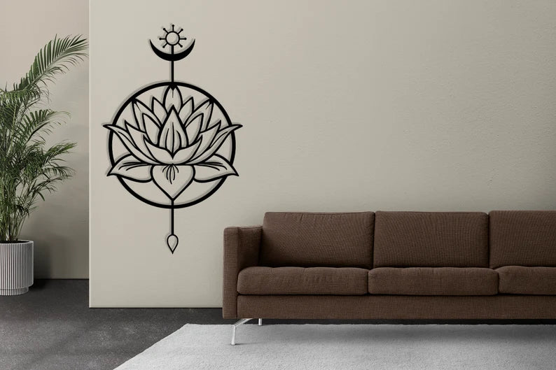 Lotus Mandala Wooden Wall Decor