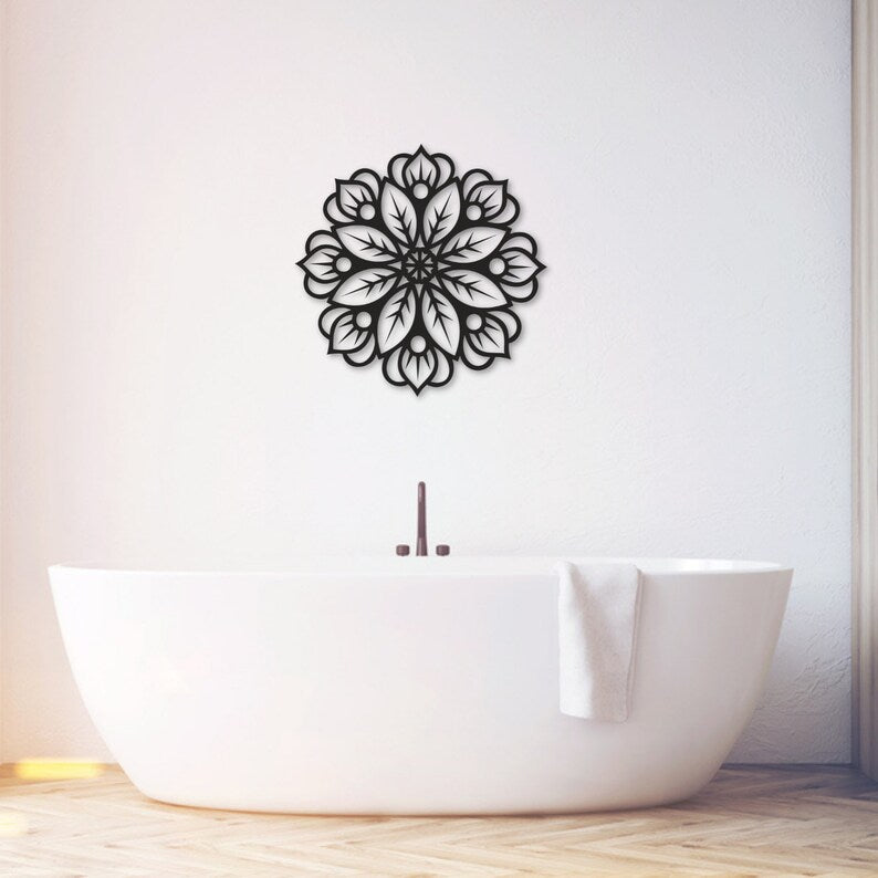 Enhance Dining Area with Beautiful Mandala Wood Wall