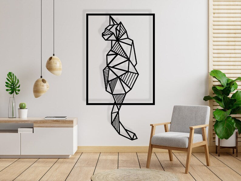 Cat Decor Wooden Wall art