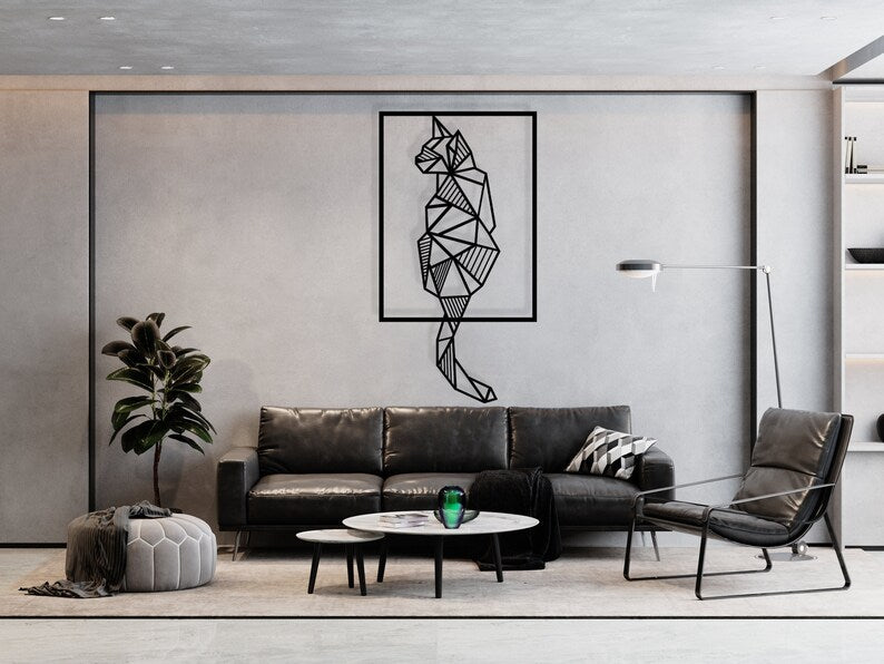 Cat Decor Wooden Wall art