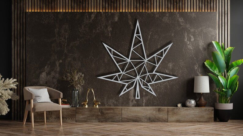 Cannabis wooden wall art