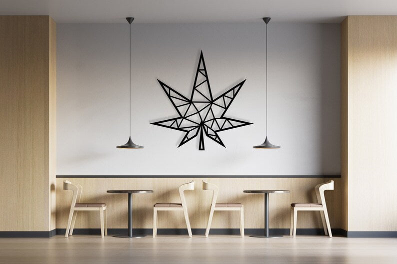 Cannabis wooden wall art