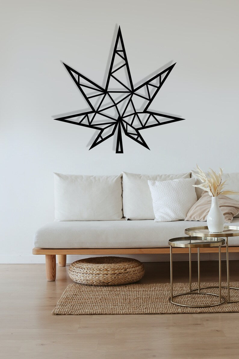 Cannabis wooden wall art