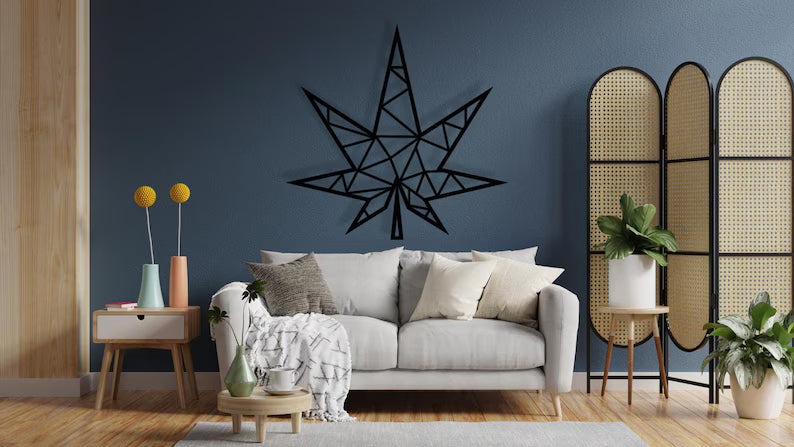 Cannabis wooden wall art