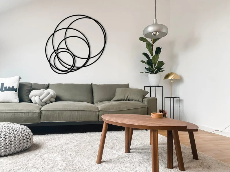Black Circular Abstract Wall Decor