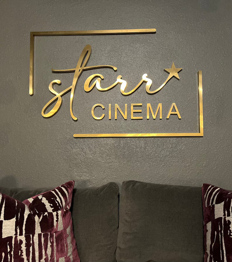 Cinema 3d Logo Wall Signage