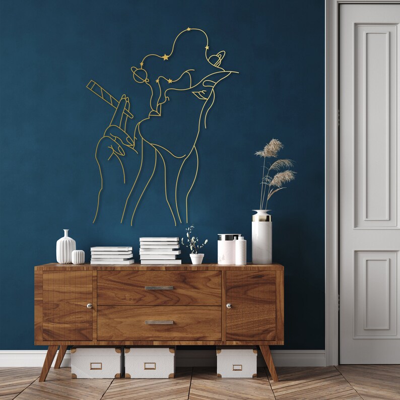Dreaming Woman Wooden Wall Art