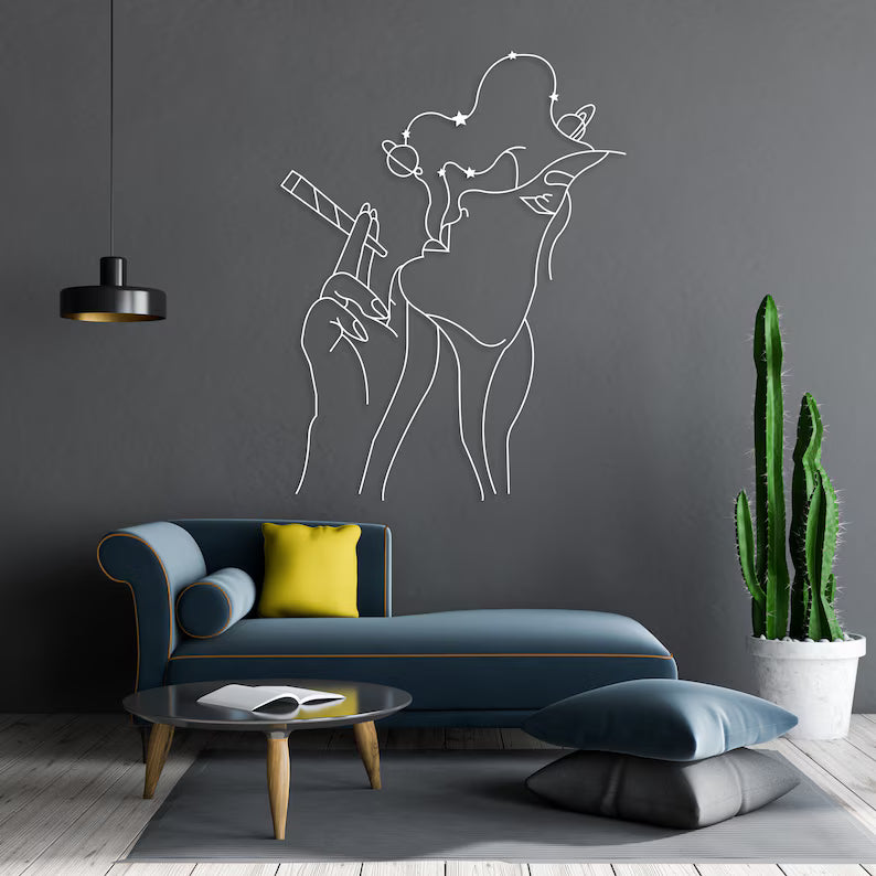 Dreaming Woman Wooden Wall Art