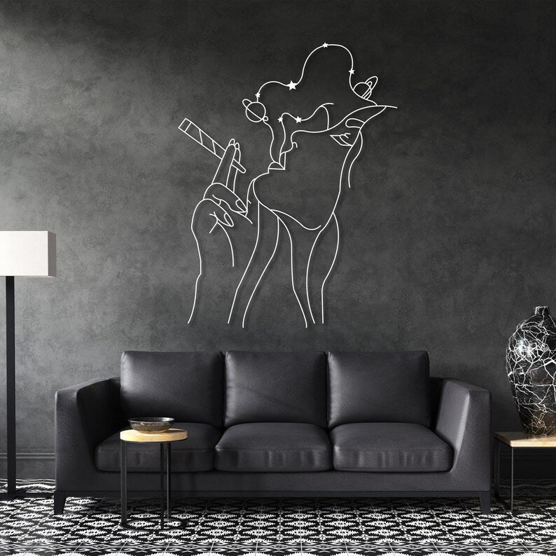 Dreaming Woman Wooden Wall Art