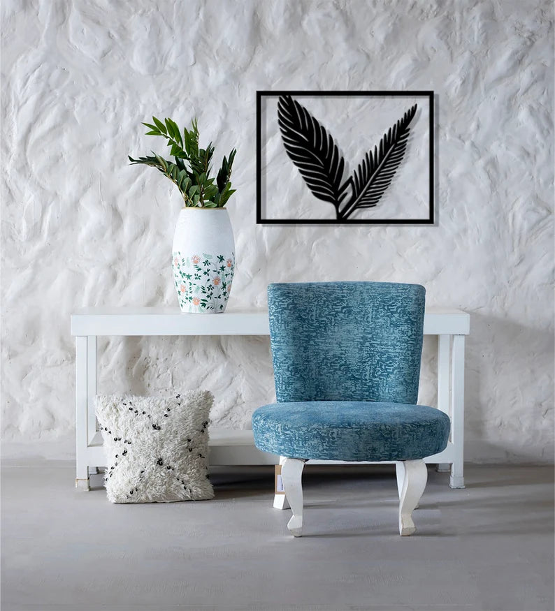 Decorative Bird Feather Wooden Wall Art