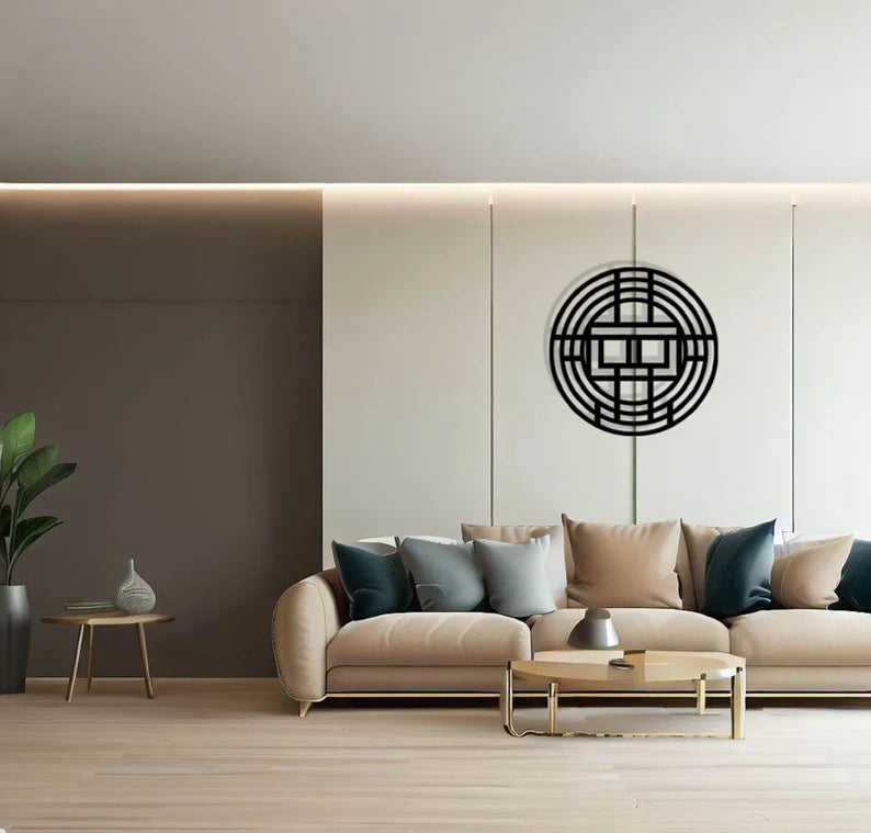 Circular wall Art Round Wooden Wall Art