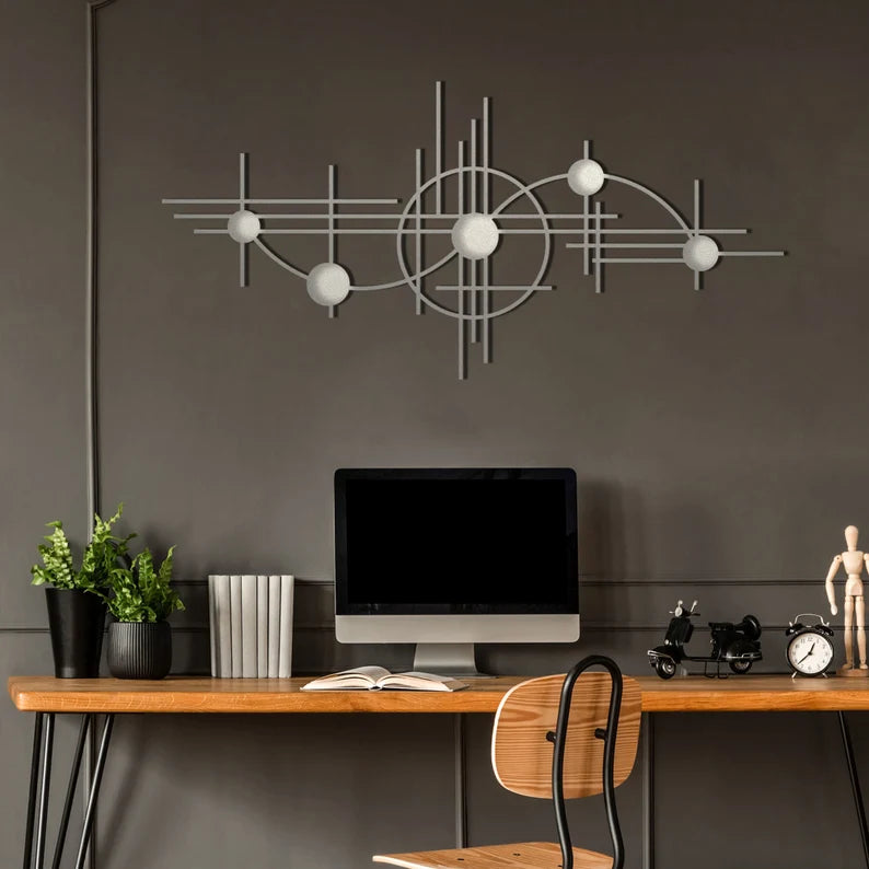 Geometric wooden Wall Art: Modern Minimalist Sculpture Decor