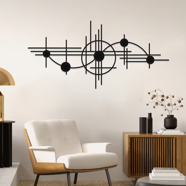Geometric wooden Wall Art: Modern Minimalist Sculpture Decor