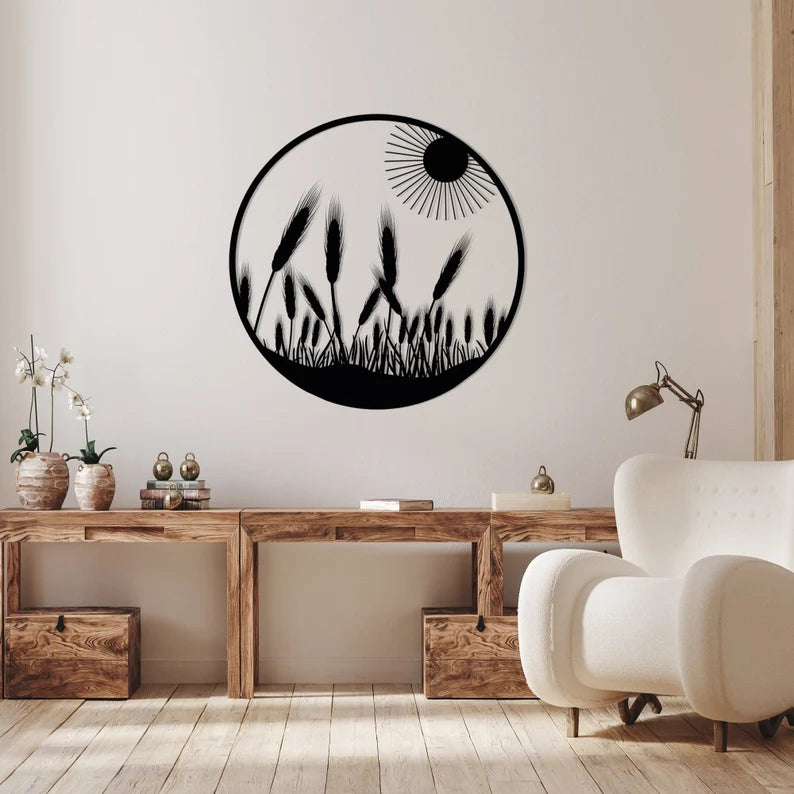Field of Wheat Wooden Wall Art