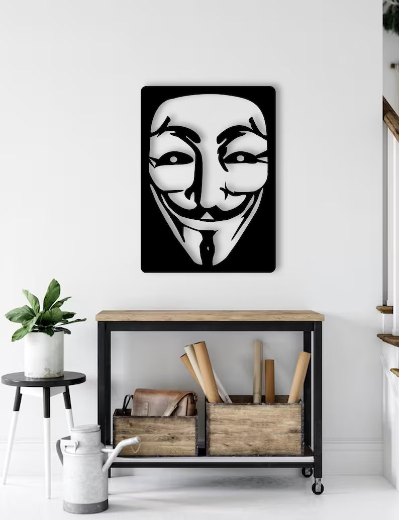 Fawkes mask Wooden wall Art